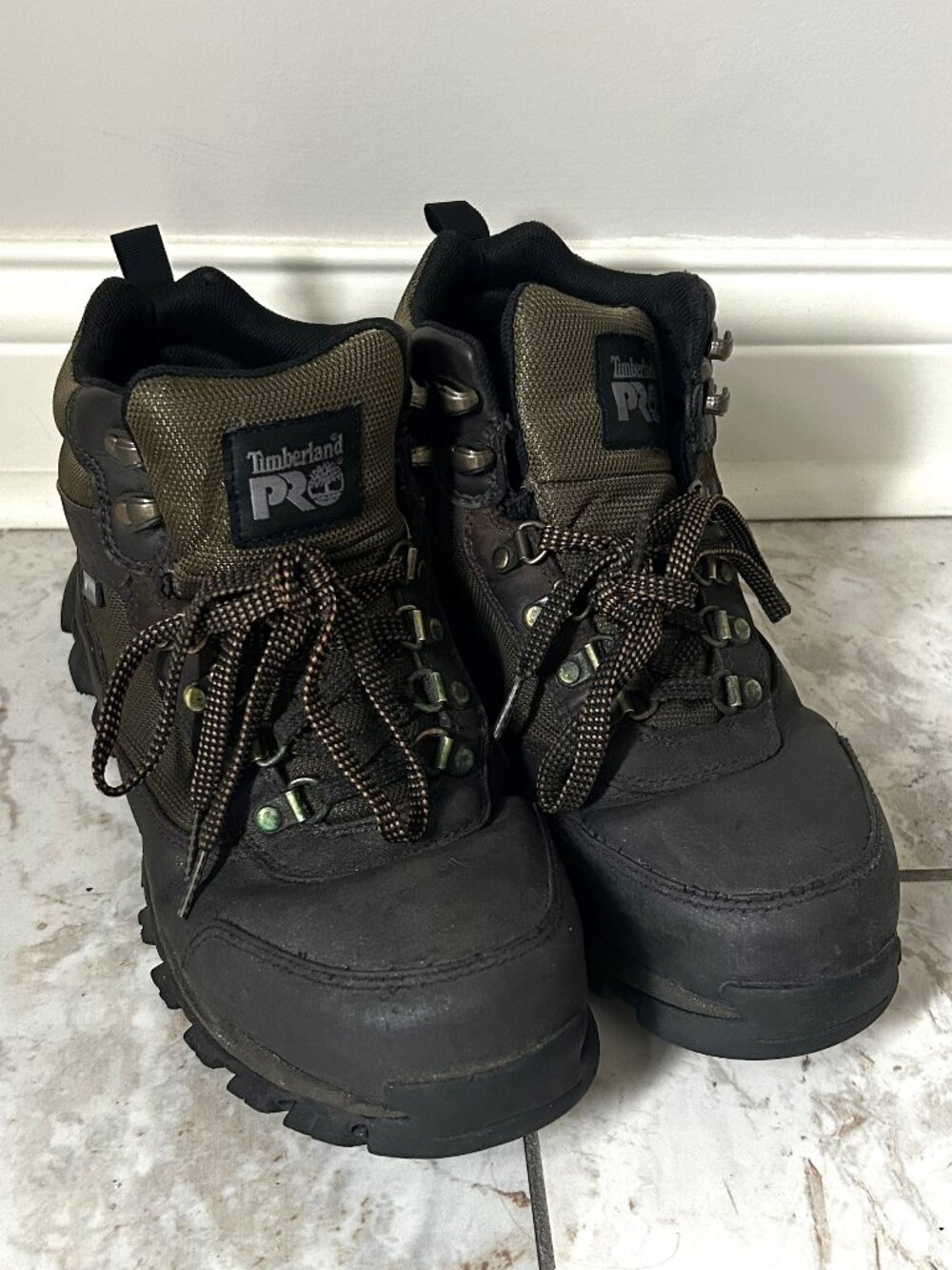 Timberland PRO Keele Ridge Men’s 8M Steel Toe Waterproof Work Boots A1Q8O Brown